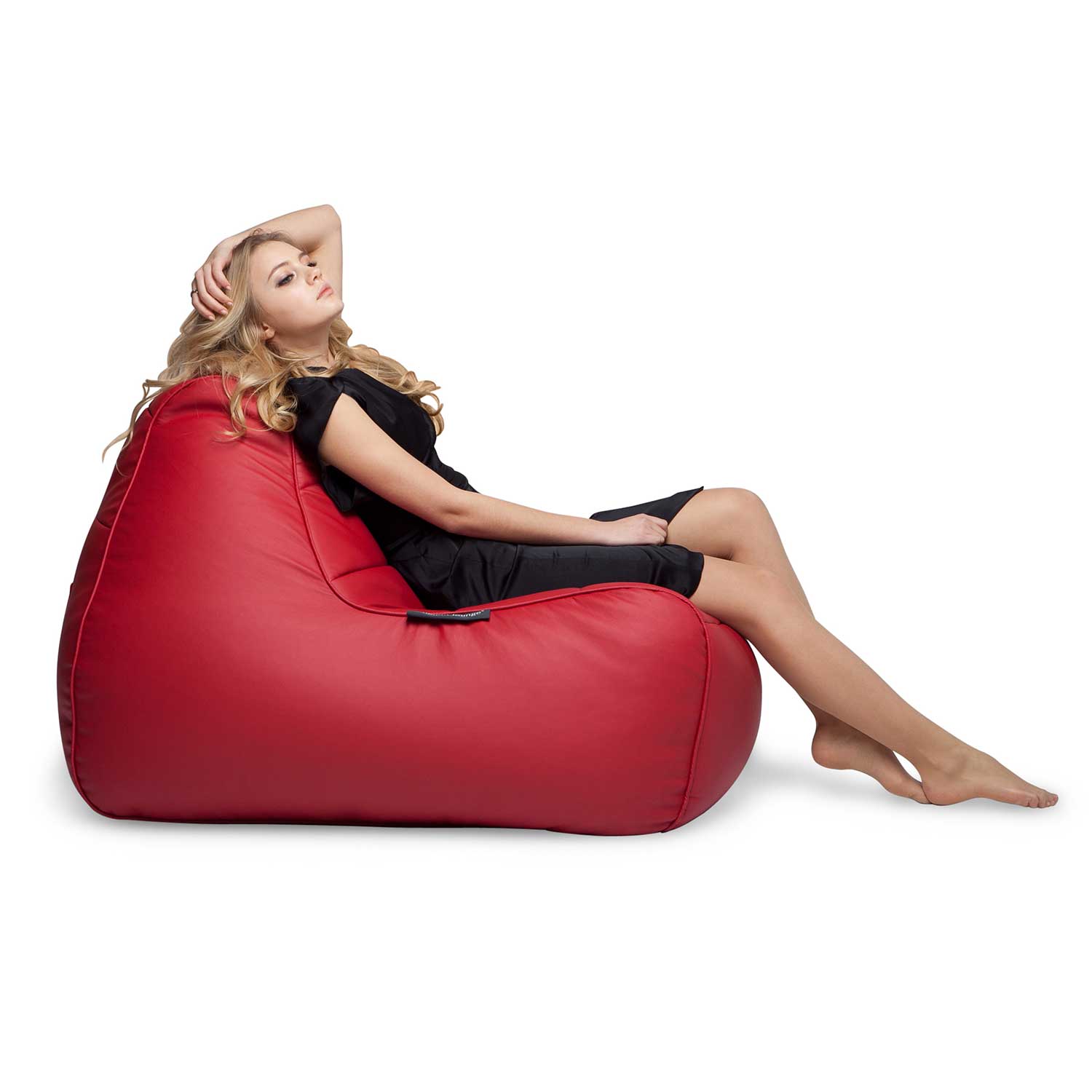 Mode Red Lounger Bean Bag Chair Tivoli Red Leather Bean Bag Ambient Lounge