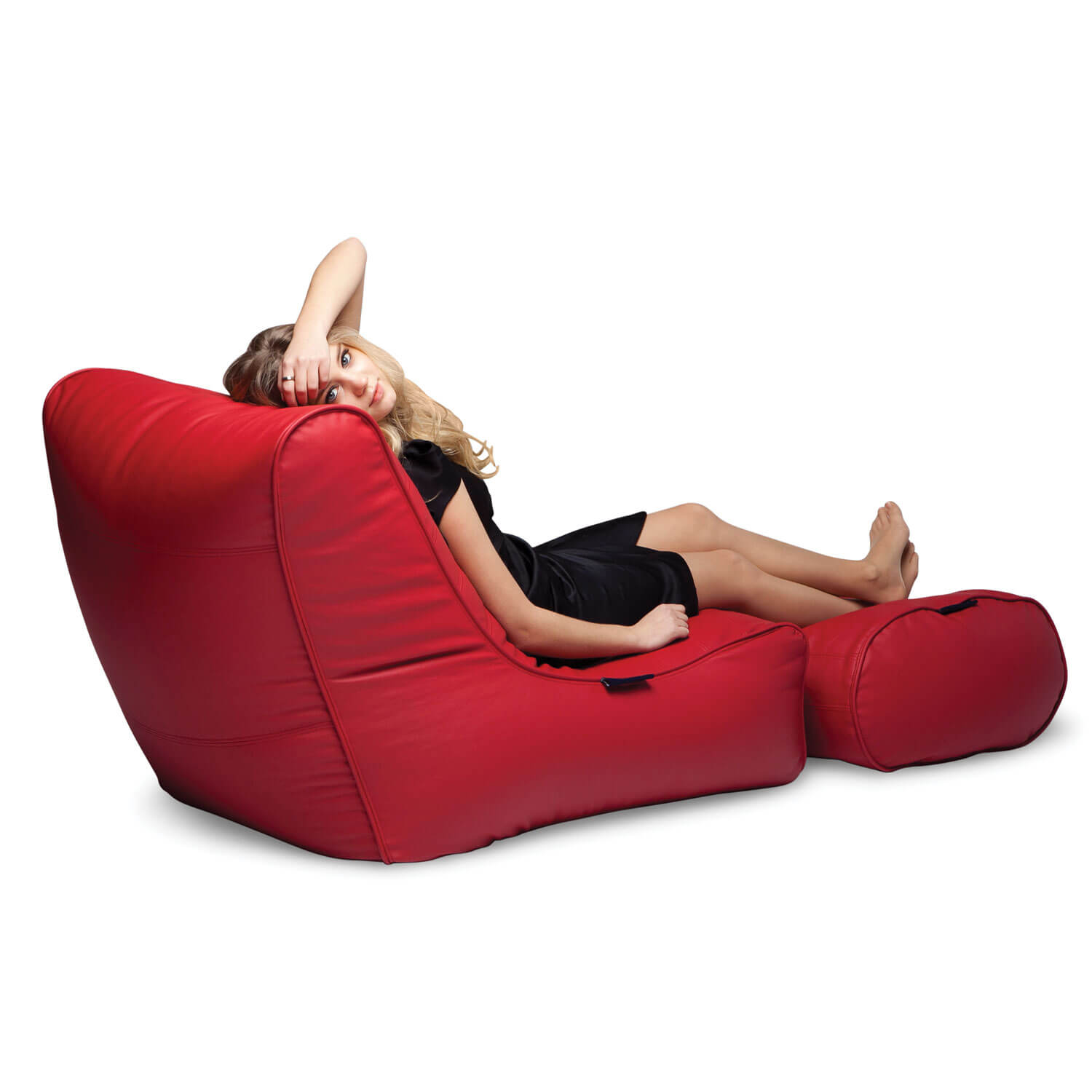 Indoor Bean Bags Fiorenze Bean Bags Mode Red Genuine Leather Set