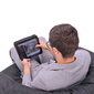 Black iPad Pro protective cushion or travel rest pillow by Ambient Lounge