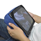 Blue iPad Pro protective cushion or travel rest pillow by Ambient Lounge