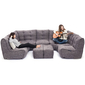 Comfortable Modular 6 lounger in Luscious Grey Interior Fabric