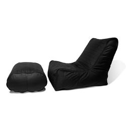 black leather bean bags - Ambient Lounge