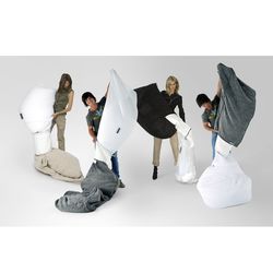 white premium filling bean bags by Ambient Lounge
