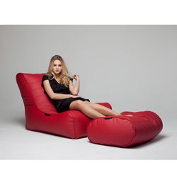 red leather bean bags - Ambient Lounge