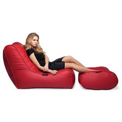 red leather bean bags - Ambient Lounge