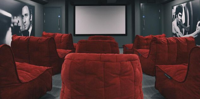 home theatre set up with Ambient lounge Modular set