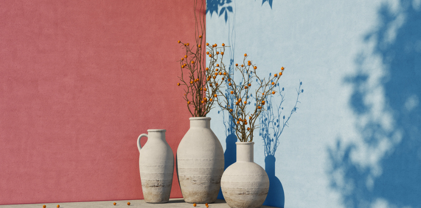 painted garden wall for added accent