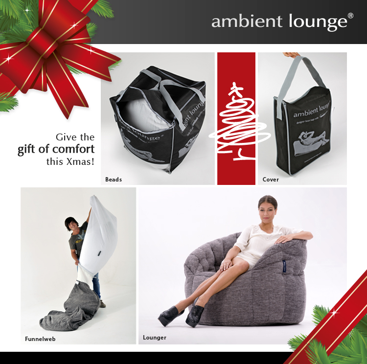 Christmas is comfortable in New Zealand with ambient lounge bean bags
