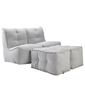 Mod 2 Twin Couch - Silverline (UV Grade AA+)