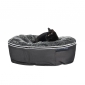 small dark grey cat bed with faux fur cover bead bags for cats by Ambient Lounge New Zealand