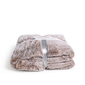 Folded premium faux fur cappuccino throw by ambient lounge® Australia