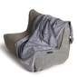 Ambient Lounge Twin couch with sensory grey faux fur throw. Perfect set for winter.