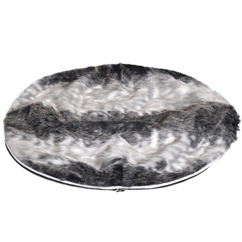 extra large wild animal print faux fur dog bed cover made by Ambient Lounge New Zealand
