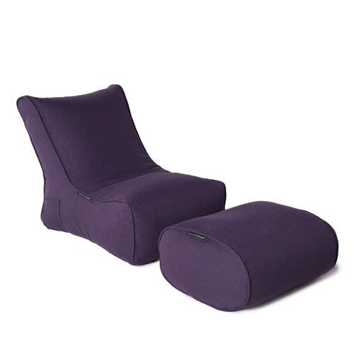 violet designer sofa set in Sunbrella fabric bean bag by Ambient Lounge