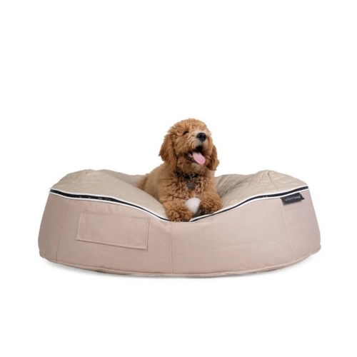 Small Premium Cooling ThermoQuilt Dog Bed (Coffee)