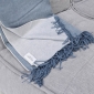 Blue Mist merino wool throw by ambient lounge