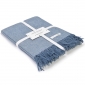 Blue Mist merino wool throw by ambient lounge
