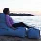 Maldives Grey Wing Ottoman Sunbrella Bean Bags - Ambient Lounge