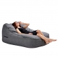 Man sitting on a satellite twin sofa in titanium weave fabric from ambient lounge in New Zealand