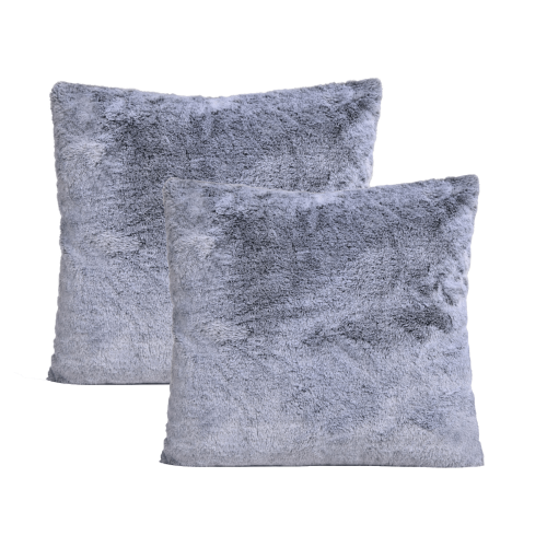 Deluxe Faux Fur Cushion - Sensory Grey (Set of 2)