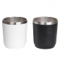 Stainless Steel Drink Cup - 300ml Black/White (Set of 2)