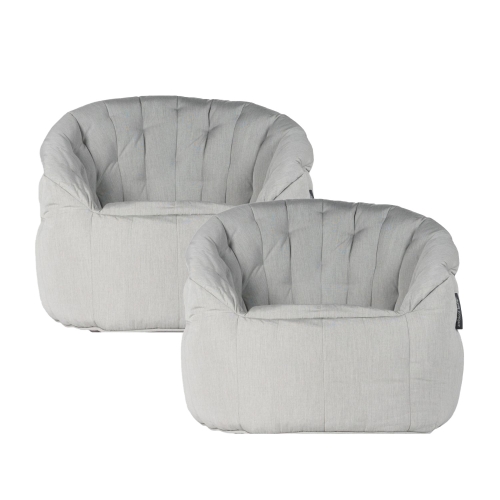 Butterfly Sofa Bundle with Filling - Maldives Grey (Set of 2)