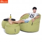 lime green designer sofa set in Sunbrella fabric bean bag by Ambient Lounge