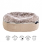Large Rebound Foam Mattress Dog Bed (Cappuccino + Wild Animal)