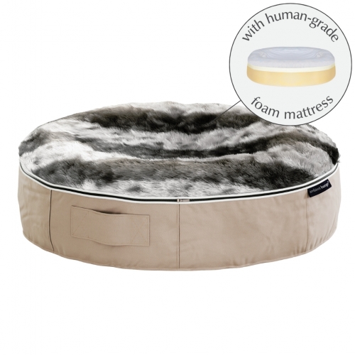 Large Rebound Foam Mattress Dog Bed (Cappuccino + Wild Animal)