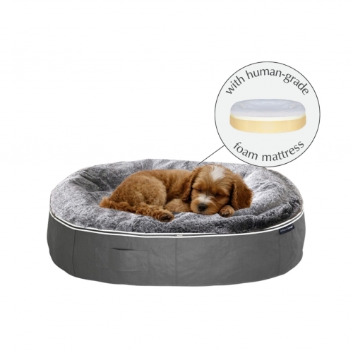 Small Rebound Foam Mattress Dog Bed (Silken Grey)