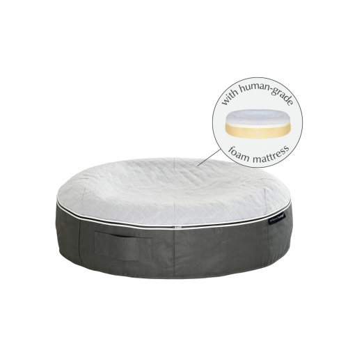 Small Rebound Foam Mattress Cooling ThermoQuilt Dog Bed (Silver)