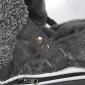 Small Rebound Foam Hooded Cat Bed (Grey)