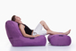 purple ottoman bean bag