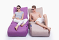 purple ottoman bean bag