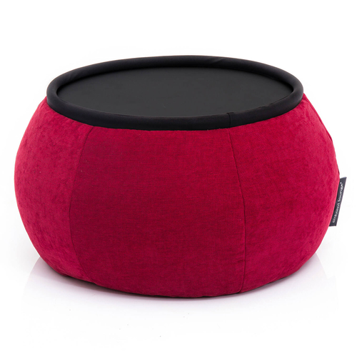Red Versa Table made of bean bags
