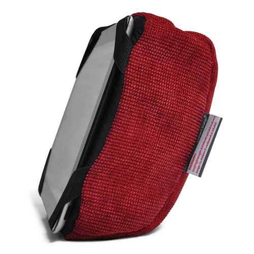 red iPad Pro protective cushion or travel rest pillow by Ambient Lounge