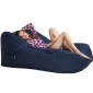 navy blue satellite twin bean bag