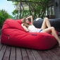 red satellite twin bean bag