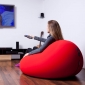 cozy red bean bag