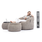 beige designer sofa set bean bag by Ambient Lounge