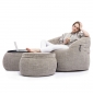 beige designer sofa set bean bag by Ambient Lounge