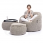 beige designer sofa set bean bag by Ambient Lounge