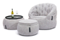 white designer sofa set bean bag by Ambient Lounge