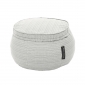 white bean bag ottoman table