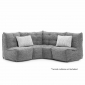 Grey fabric modular sofa bean bags by ambient lounge for home cinema