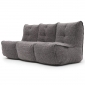 comfortable 3 Piece movie couch Bean Bags in Grey Interior Fabric