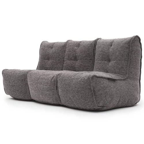 comfortable 3 Piece movie couch Bean Bags in Grey Interior Fabric