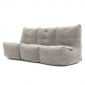 comfortable 3 Piece movie couch Bean Bags in beige Interior Fabric