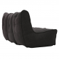 comfortable 3 Piece movie couch Bean Bags in black Interior Fabric