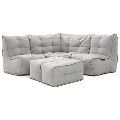 Mod 4 Corner Couch Deluxe - Keystone Grey